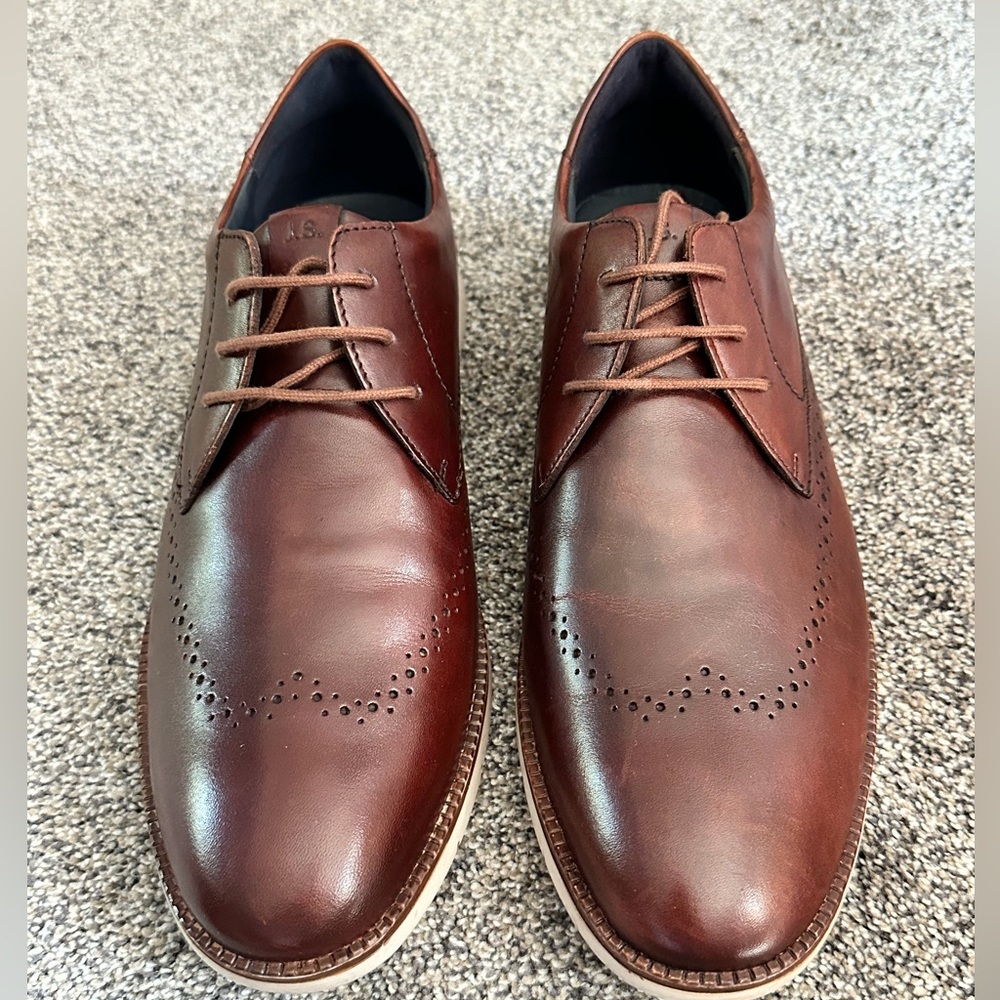 Josef Seibel Men's Tyler Dress Shoes Color: Cognac Size EU45 (US 11-11.5)